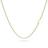 Bold Alphabet Letter Initial Charm Necklace in Gold Tone